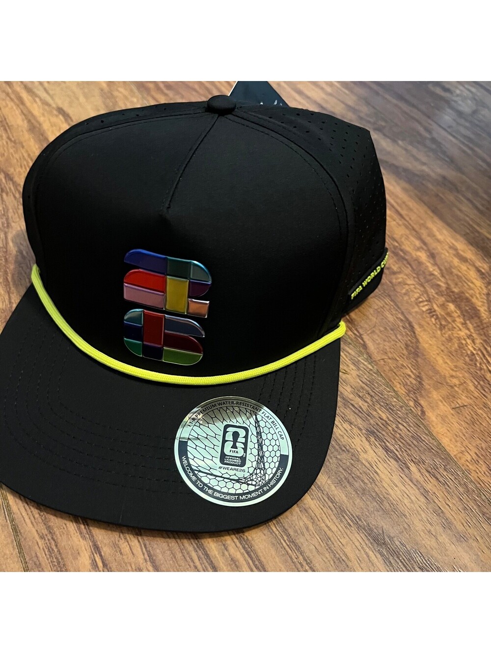 FIFA World Cup 26 Officially Licensed Soccer Snapback Flat Brim Cap Black Hat